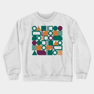 Geometric pattern green bold bright Crewneck Sweatshirt